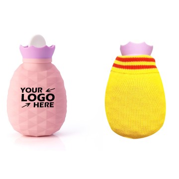7oz Pineapple-shaped Hot Water Bag with Knit Cover